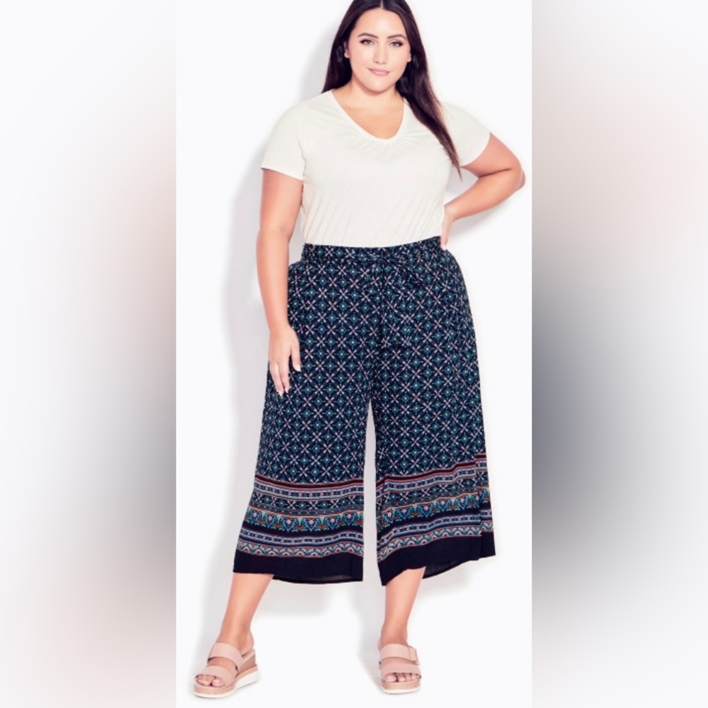 Bold Printed Culotte- Wide Leg